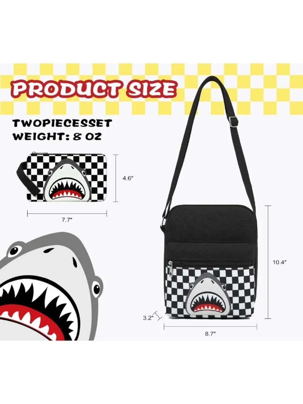 Stylish 2pcs Canvas Crossbody Purses Set | Versatile Messenger Bags for Everyday
